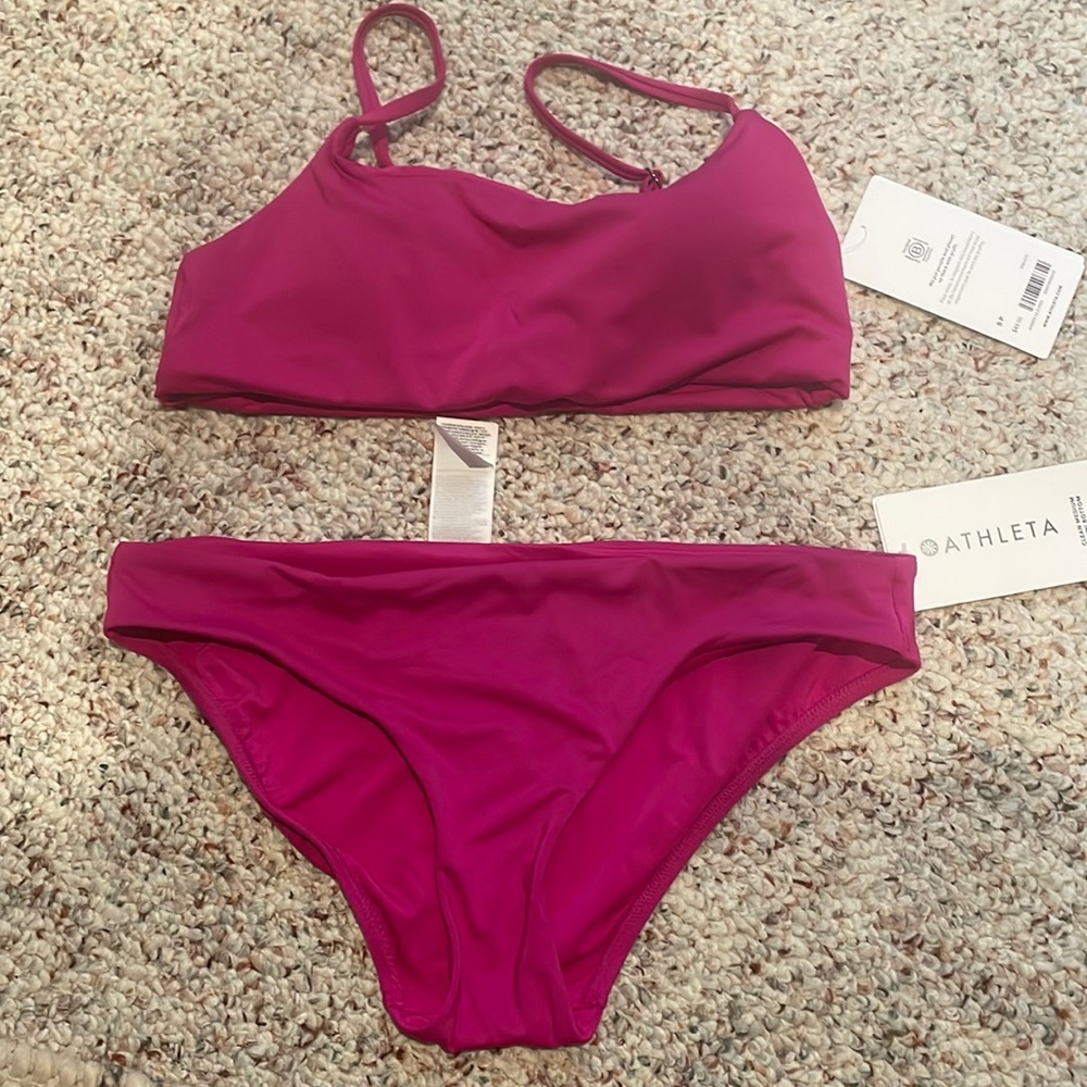 Athlete 2 piece pink bikini
